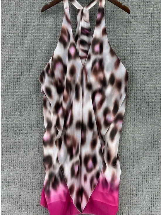 bebe Pink Ombre Animal-Print Sleeveless Dress - Picture 5 of 6